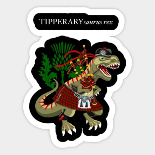 Clanosaurus Rex TIPPERARYsaurus Plaid Tipperary Irish Ireland Family Tartan Sticker